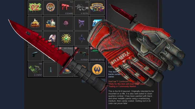 Red Combination M9 Bayonet Cs Go