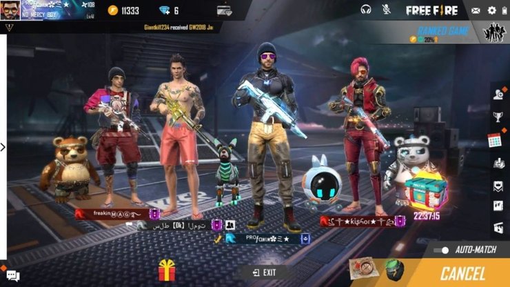 free fire pro player