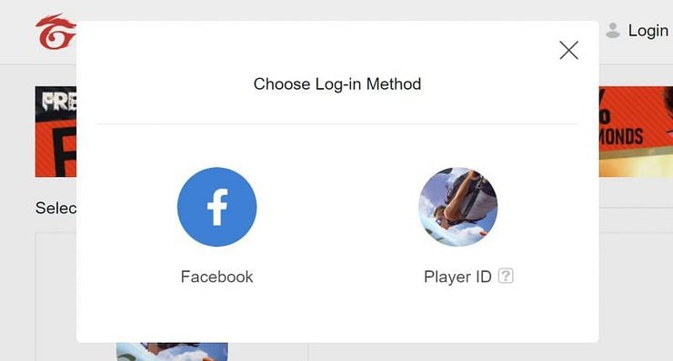 Log in options