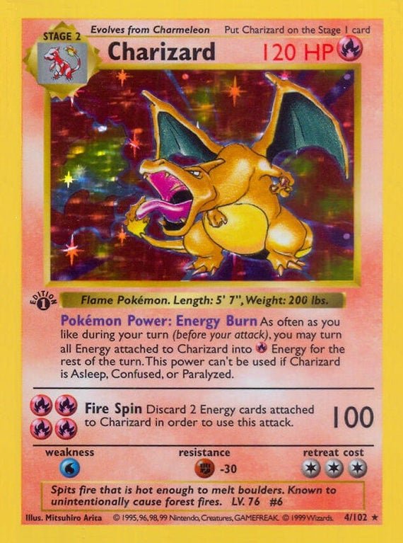 First Edition Shadowless Holographic Charizard