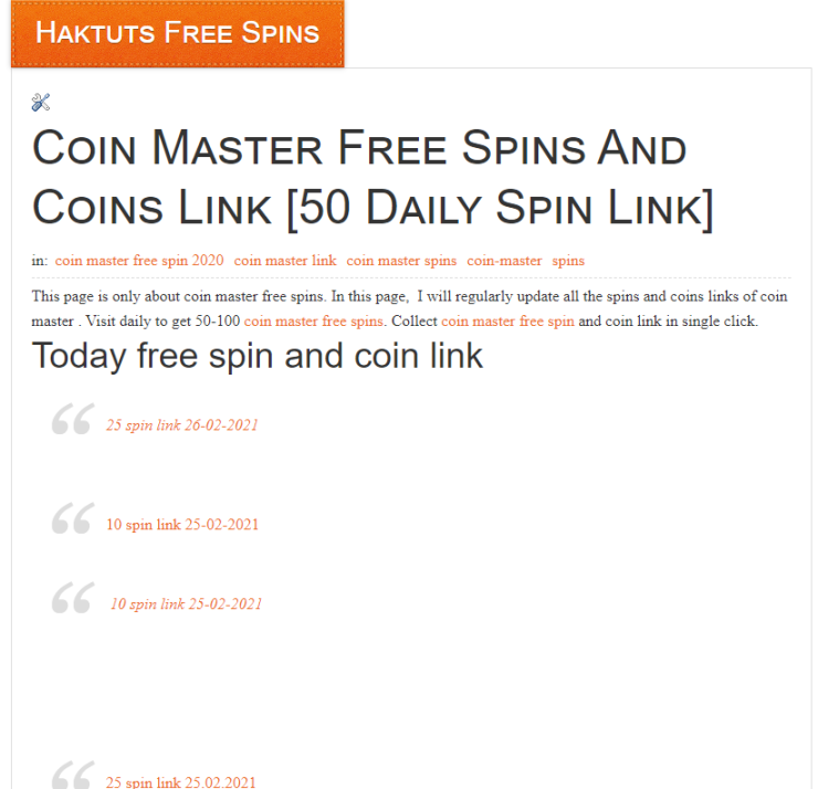 Coin Master Free Spin Haktuts: How Get Free Fire Spins In Coin Master Every  Day - Guu.Vn