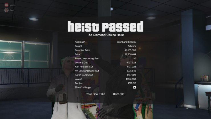 gta 5 online casino heist payout