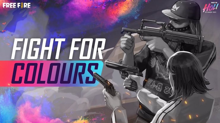 Free Fire Holi Fight For Colours