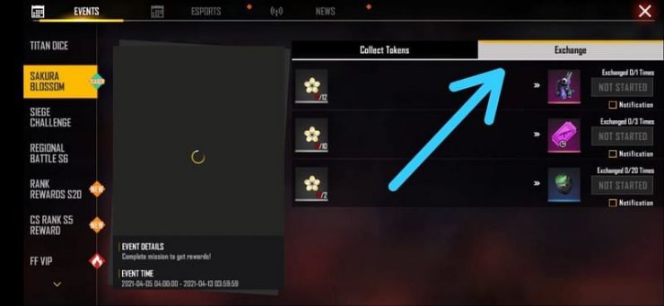 Sakura Blossom Free Fire rewards