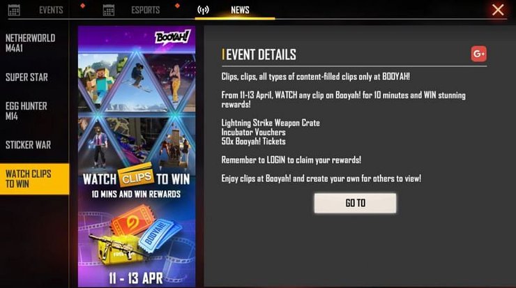 Booyah Watch To Win Event