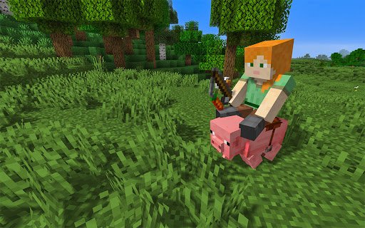 Minecraft Pig Riding