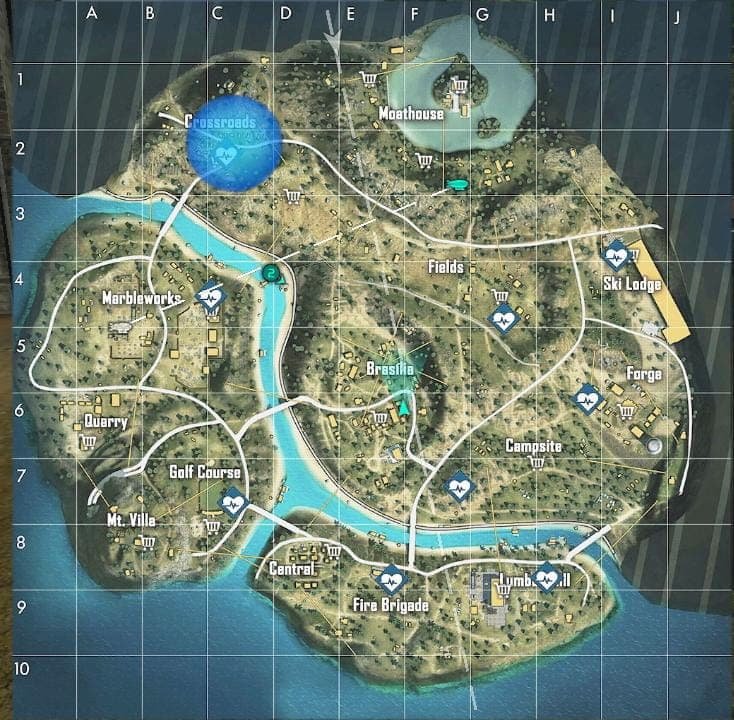 List Of All Vending Machines And Revival Points In Free Fire