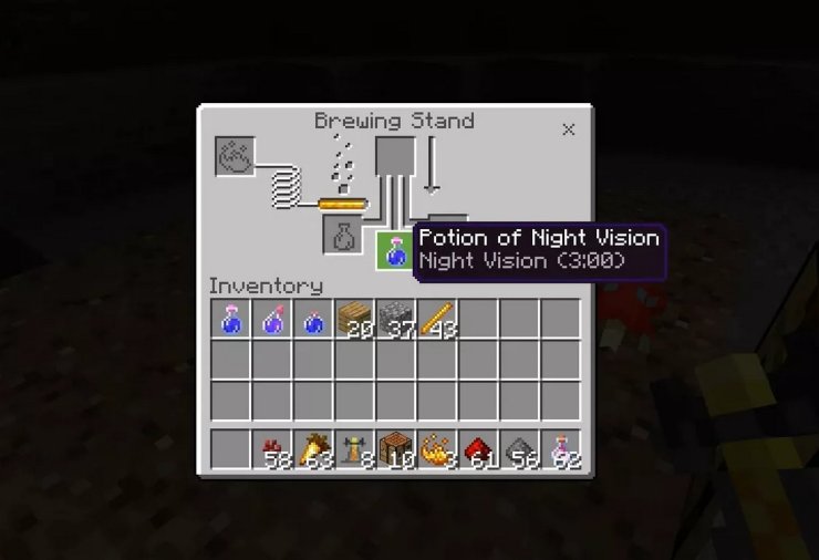 minecraft potion of night vision