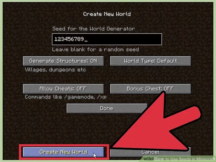 How To Use Minecraft Seed 2
