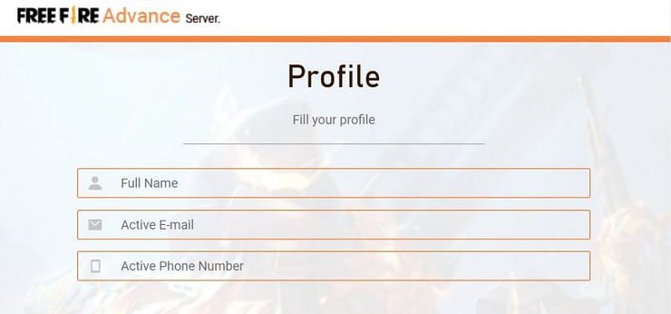 Free Fire Advance Server Register