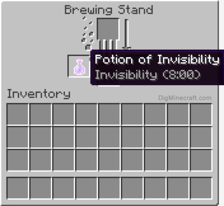 minecraft potion of invisibility