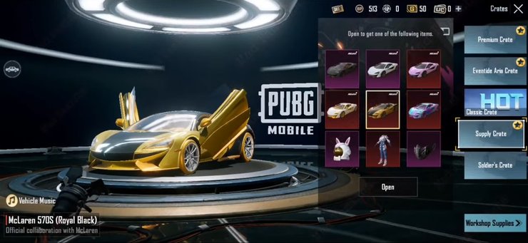 Hari Ini Skin Mobil McLaren Tersedia di PUBG Mobile, Ini Dia Penampakan