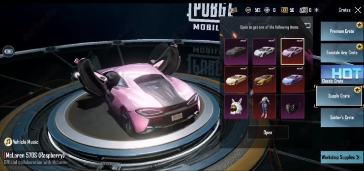 Pubgm X Mclaren Collaboration Pink