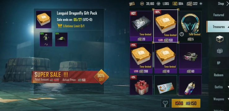 Languid Dragonfly Gift Pack Pubg Mobile