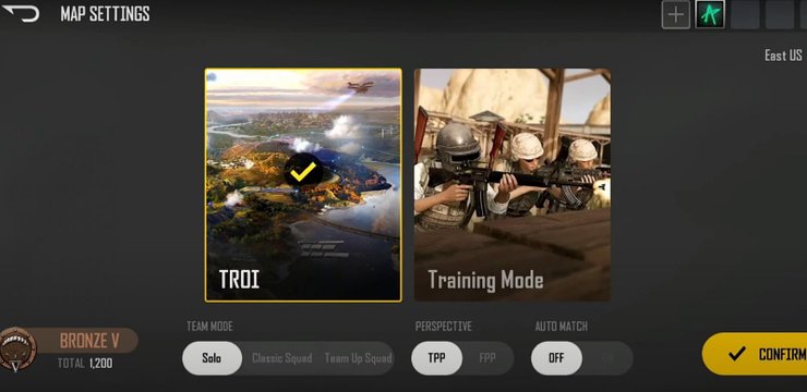 Choose The Map And Game Mode