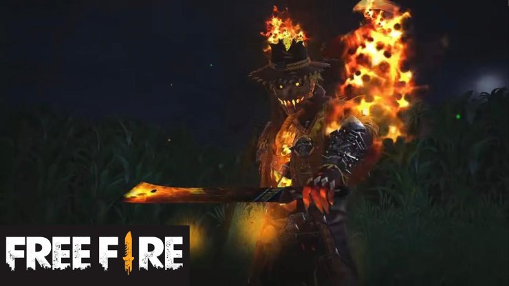 Flaming scarecrow male set