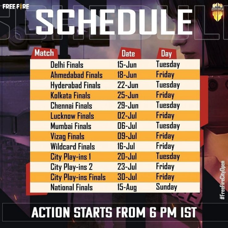 Regional Finals Schedule