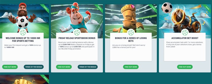 22bet App Bonuses