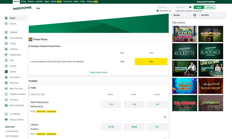 Paddy Power App