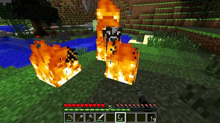 Burning cows