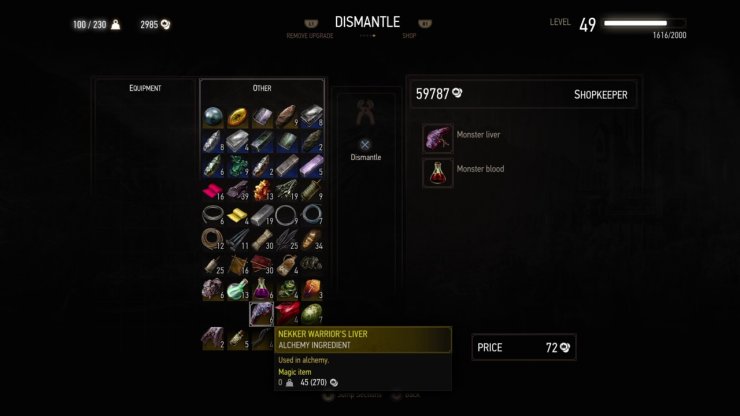 light essence witcher 3