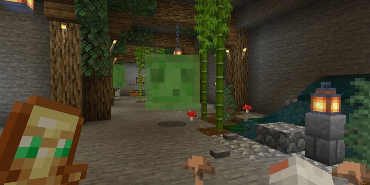 Mağarada Minecraft Slime