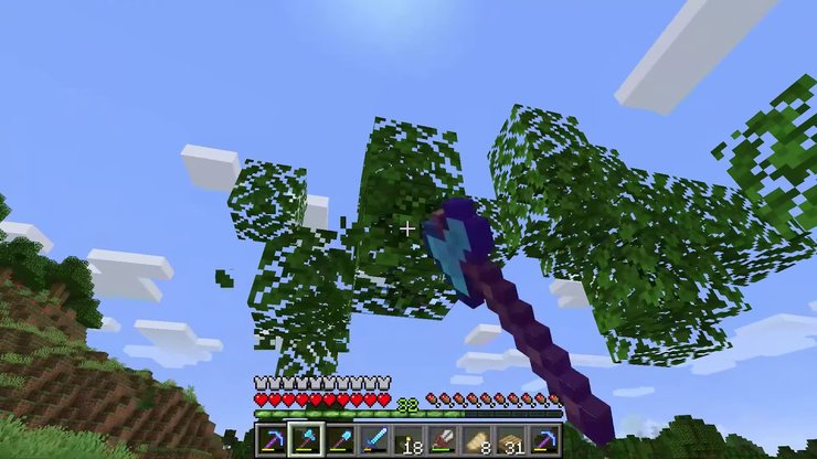 Leaves Minecraft Breaking