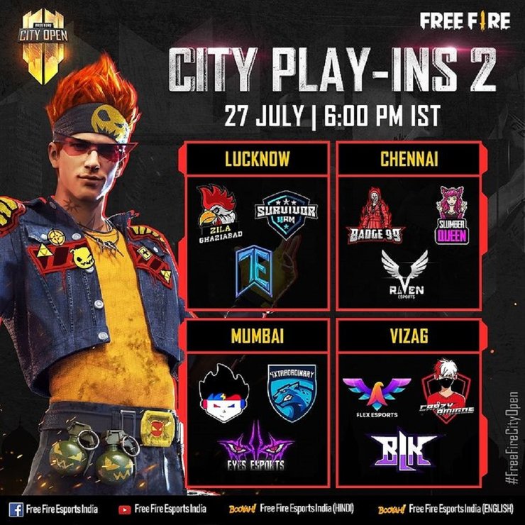 Free Fire City Open Play Ins 2