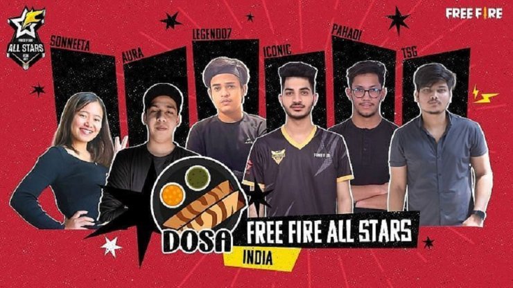 Free Fire All Stars 2021 Asia Team India 1