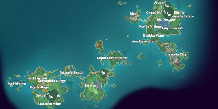 Naku Weed Locations