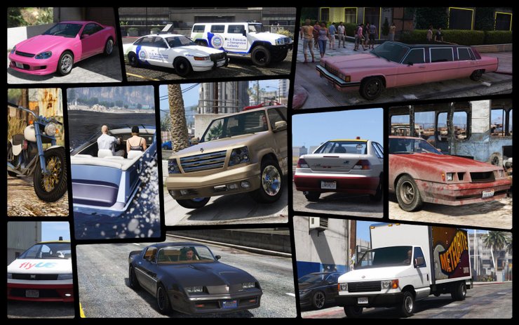 Various vehicles from GTA 4