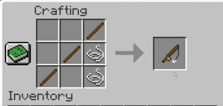 Fishing Rod Minecraft Recipe