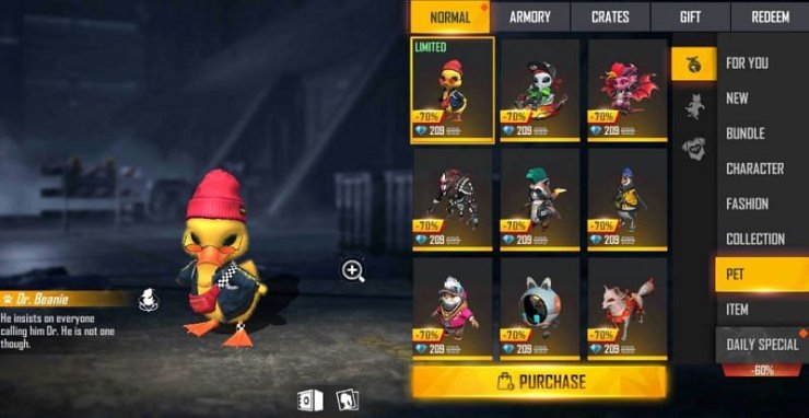 Pet Discount Free Fire