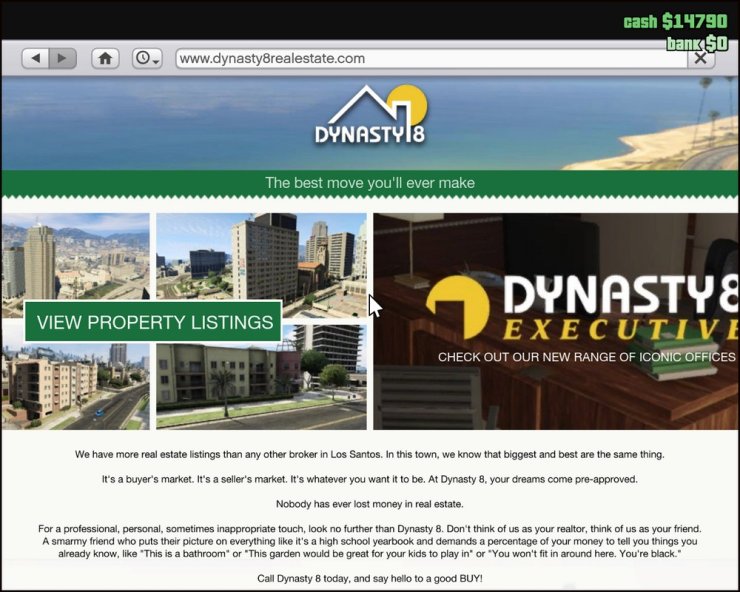 Dynasty 8 gta 5 где найти