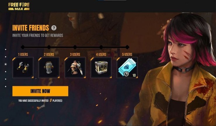 Free Fire Max Registration Rewards