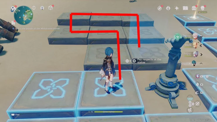 Follow The Newly Revealed Tiles 