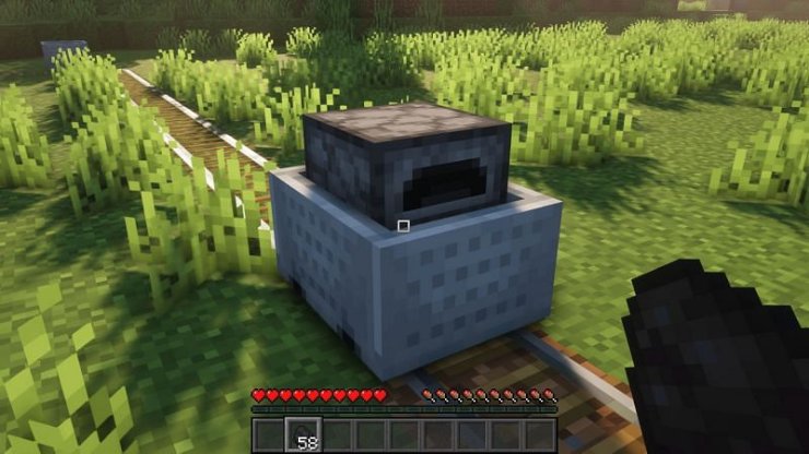 how to get into minecraft rail cart