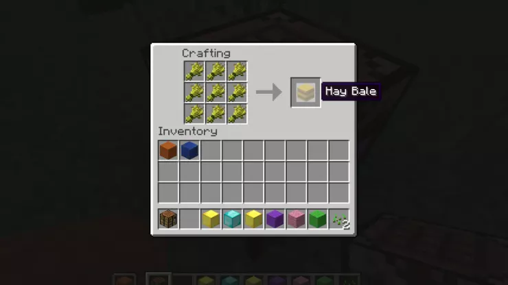 Hay Bales Minecraft Recipe