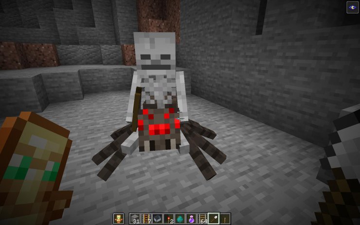 Spider Jockey In Creative Mode