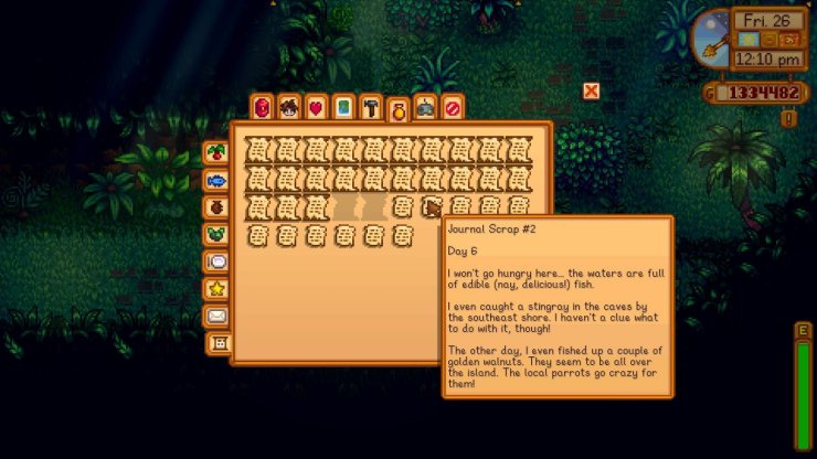 Stardew Valley Golden Walnut Journal