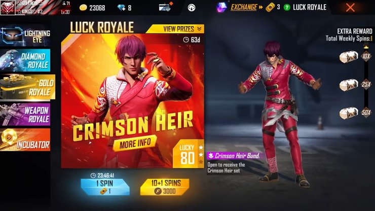 Free Fire New Gold Royale 