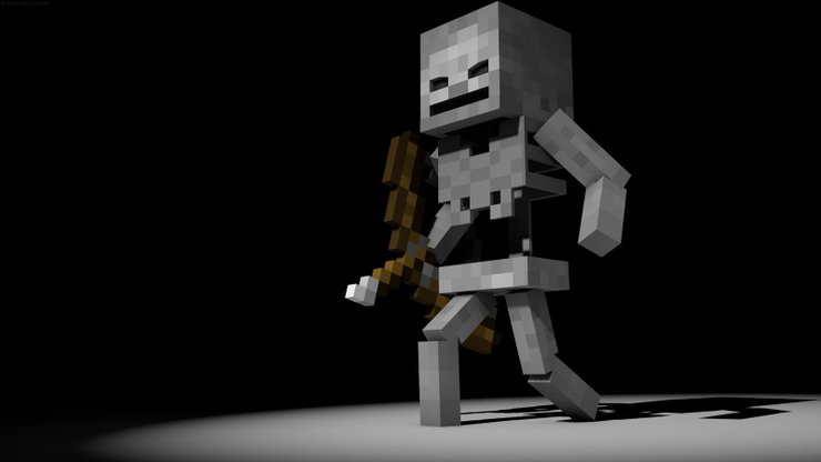 a skeleton in Minecraft