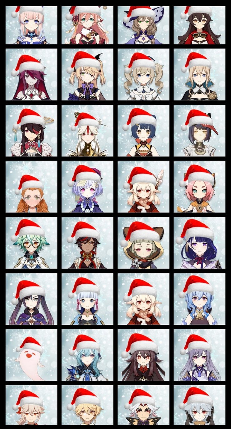 genshin xmas pfp  Anime Kawaii anime Christmas icons