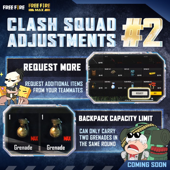 Clash Squad item adjustments