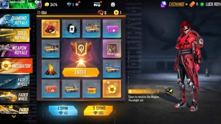 Magma Hexlight Bundle In Free Fire 2 