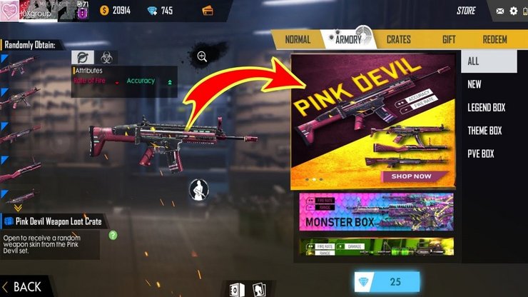 Pink Devil Weapon Loot Crate