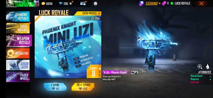 Mini Uzi Phoneix Knight 