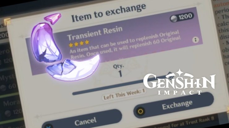 Transient Resin Genshin 2