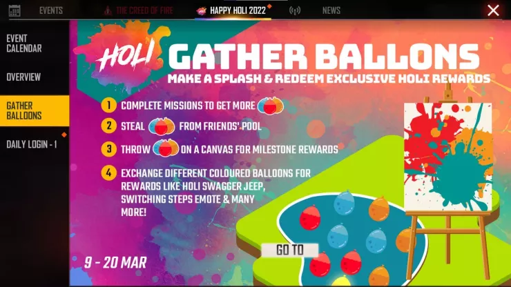 Gather balloons event