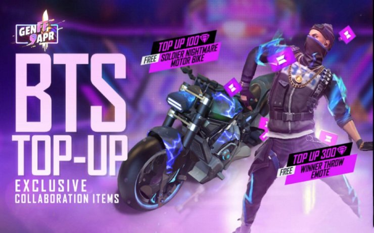 Free Fire X Bts Top Up Event